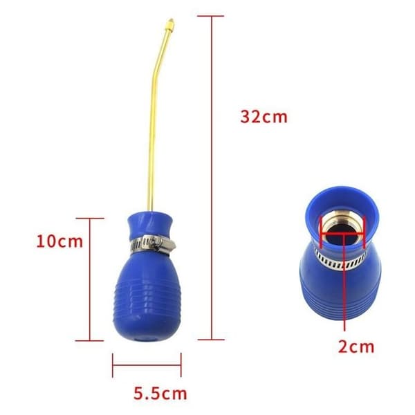 Mini Applikator Dispenser, Stor Kiselgur Støver, Pulver Applikator, Ampul med Langt Kobberrør