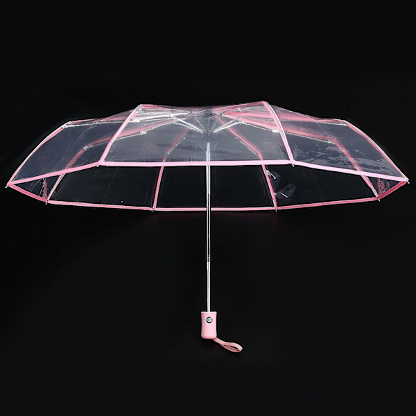 Transparent paraply Automatisk paraply Kvinder Mænd Auto paraply Foldbar Vindtæt Stil Klar Umbre