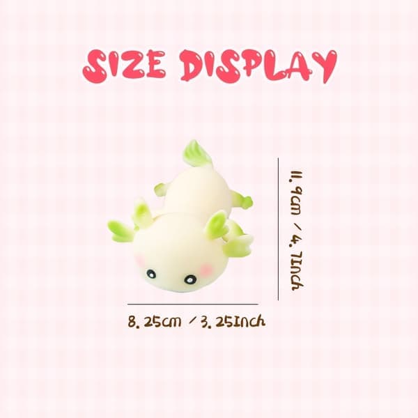 【YD】1/4 søde Axolotl Squishy-legetøj, blødt og yndigt klemmelegetøj - blødt 1 stk. tilfældigt