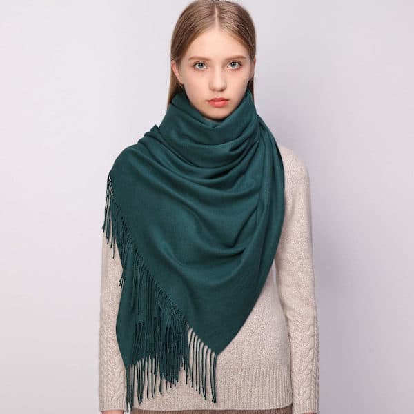 Skjerf til dame Pashmina sjal og omslag til bryllup Skjerf til dame Vinter Rød Red