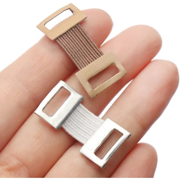 50 st elastiska bandageklämmor, stretch metallbandageklämma kompressionsomslagsklämma för bandage kompressionsbandage crepebandage vit