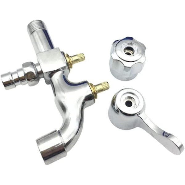 Utendørs kran Dobbel utløp Kran, dobbel utløp Hagekran høy kvalitet Messing utløp Kran, kontroll Hagekran Dobbel utløp 3/4'' Grensesnitt 3/
