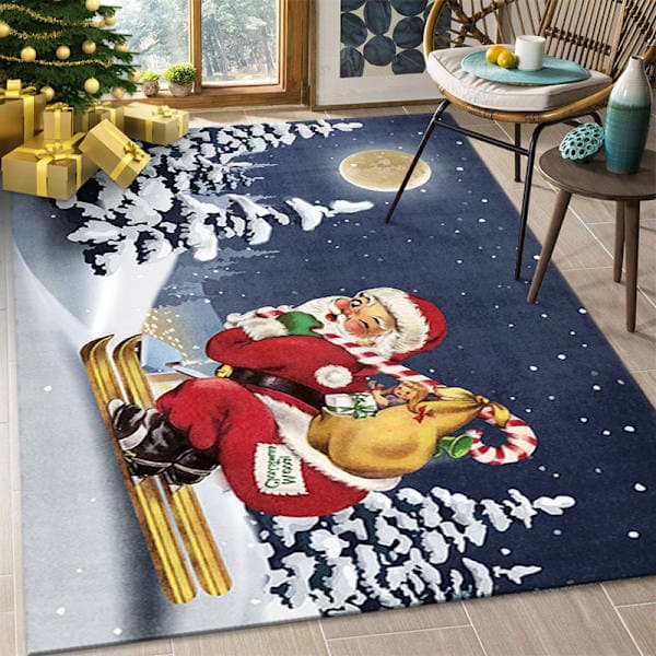 Julmatta med tomte, juldekoration, matta 100*150cm