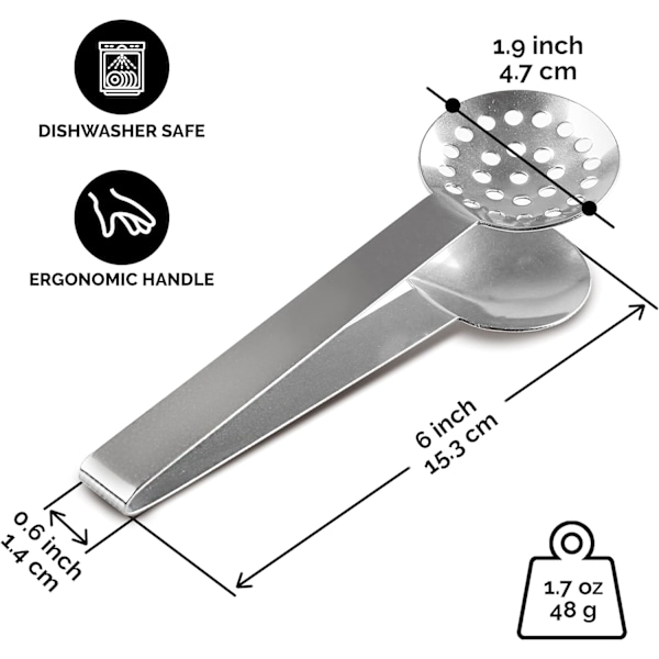 Tepåsetång | Rostfritt stål solida och sildelar verktygsextrahering + Inga fler brända fingrar på varm tepåse