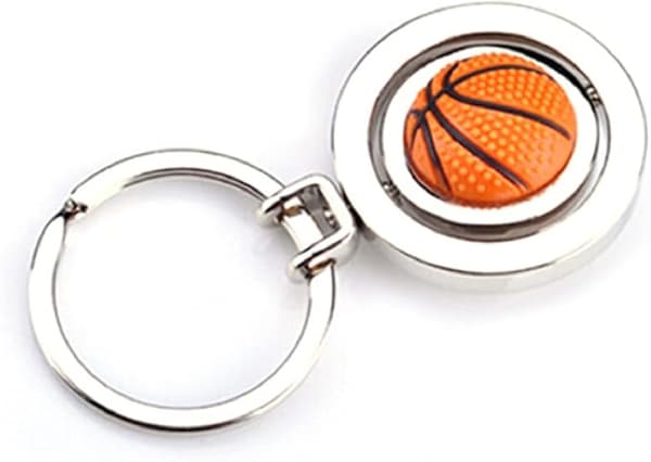 Roterande basketboll nyckelring/basketboll nyckelring present