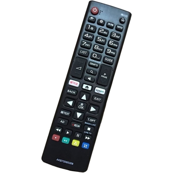 TV-kaukosäädin AKB75095308 Uusi vaihtoehtoinen kaukosäädin sopii useisiin LG Ultra HD TV:hen  Painikkeet LG TV:lle 28MT49S 32LJ610V 43UJ630V 43UJ634V