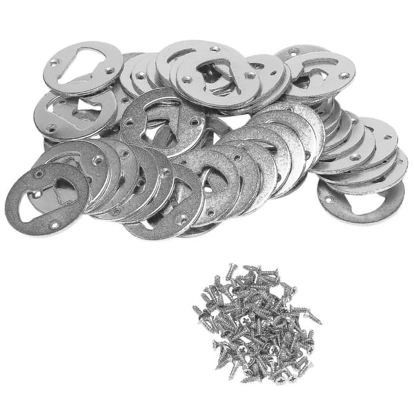 50 sæt flaskeåbnerindsats, rustfrit stål rund diy flaskeåbner hardware kit hardware dele sup fra Chuai Du