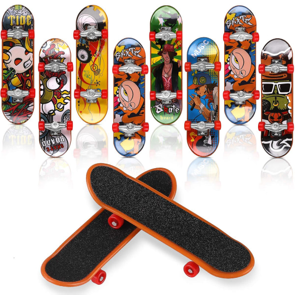 Finger Skateboard 10 kpl Professional Mini Otelaudat Skatepark Lelut Lapsille leikkiville tai sormi rullalauta koristeeksi (kuvio satunnainen)