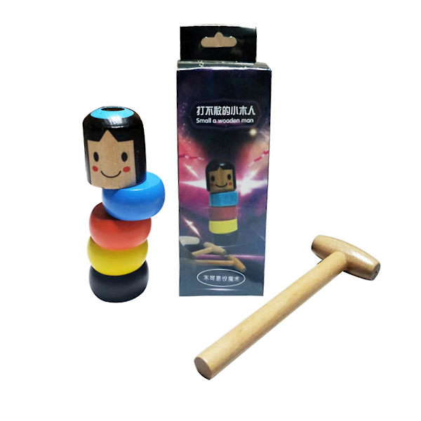 3,74x1,2x1,2in Trick Toy Trä Tillverkad Magisk Odödlig Daruma För Barn/Vuxna