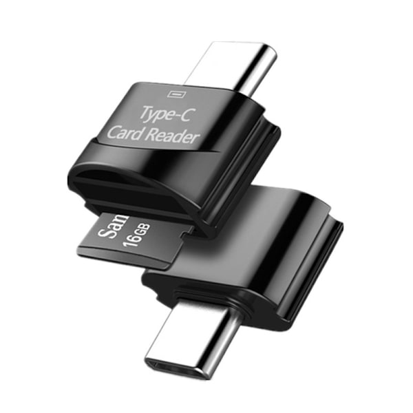 Type-C/Micro USB/Lightning mini-matkapuhelinkortinlukija, nopea TF-kortti OTG-kortinlukija Type-C Gold