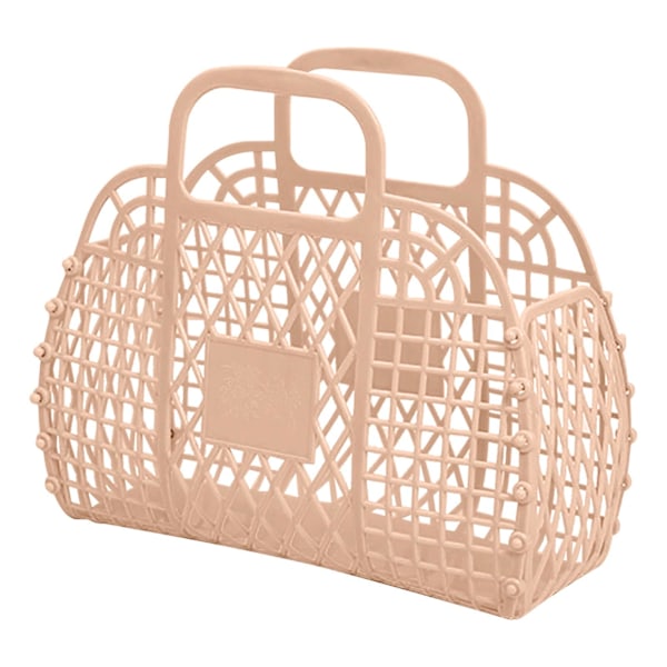 Badeværelse Hullet Ud Vask Opbevaring Kurv Badekurv Plastik Badekurv Sammenklappelig Net Håndkurv Badekurv (24x21x9.5cm) Khaki