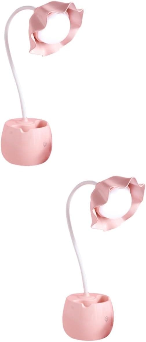 2 stk. bordlampe USB skrivebordslampe studielampe sengelampe LED