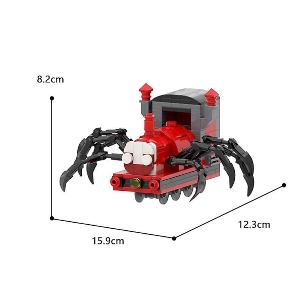 Choo-choo Charles Byggesett Stor Størrelse Skrekkspill Spider Train Dyrefigurer Klosser Leker Til Barn Gave 1 Set Red Train(266pcs)