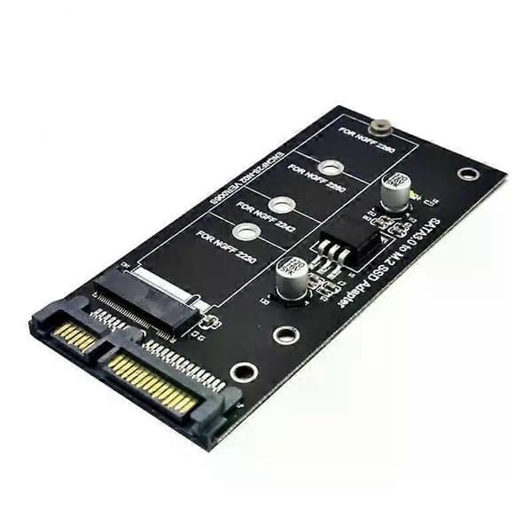 M2-SATA3-sovitinkortti tehokas SATA M2.SSD-muunninsovitinkortti NVME SSD päivitetty SATA 6 Gbps NGFF-sovitin musta 3 kpl Black 3PCS