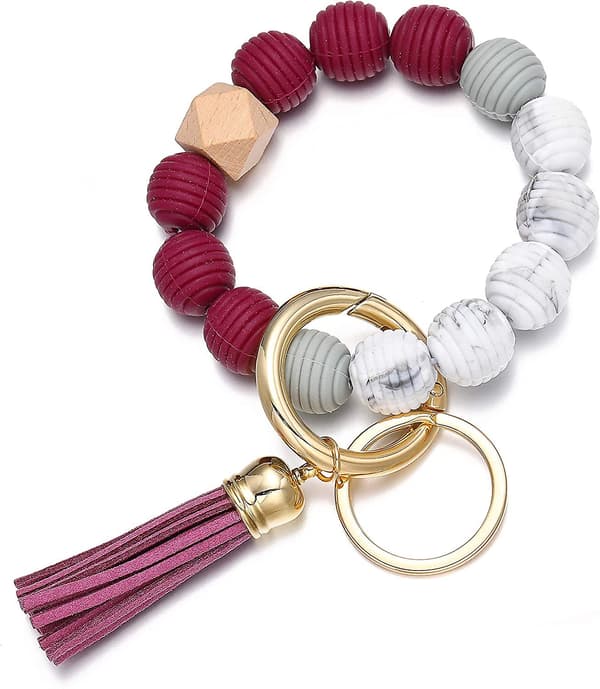 Håndleds nøglering armbånd bangle til kvinder|nøglering kæde armbånd | No Bpa silikone
