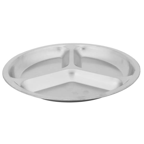 3X ruostumaton teräs 3 osainen pyöreä jaettu lautanen Välipala Illallinen lautanen Halkaisija 24 cm