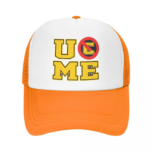 Klassinen Wwe John Cena U Cant See Me Trucker Hat Naiset Miehet Henkilökohtainen Säädettävä Unisex Baseball-lippis Ulkoilu Trucker Hat Orange