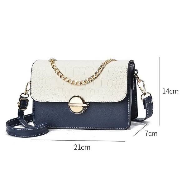 Kvindernes Lille Crossbody Taske Pu Læder Skuldertaske Lille Håndtaske Clutch Taske Fashion Alsidig Aften Taske blue