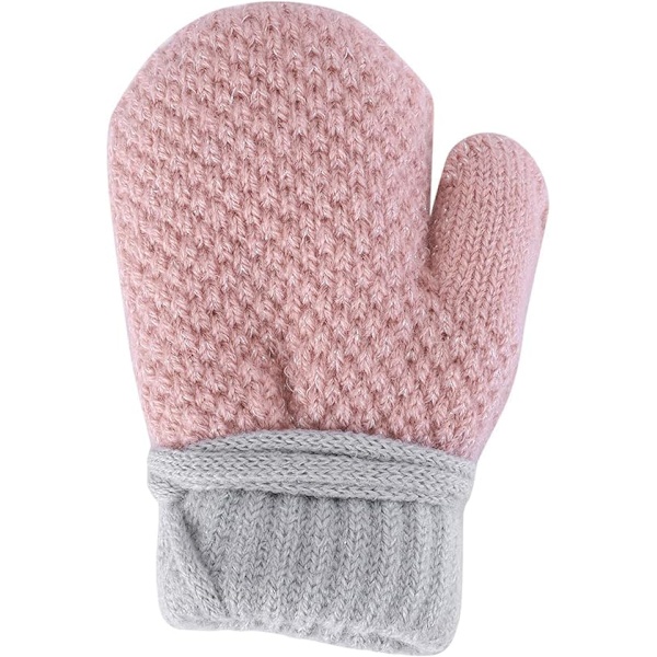 Söta stickade vantar för småbarn med snöre, varma vantar för flickor, hängande halsband, vantar med full finger, tjocka varma kashmirfoder, vantar för vintern