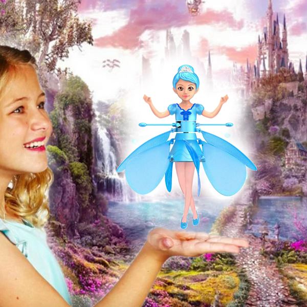 Magisk flygende alv leketøy, mini prinsesse dukke Rc flygende leketøy for gutter jenter gave Pink