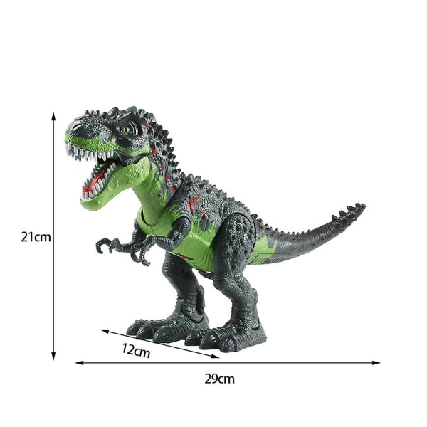 Elektrisk brannsprøytende dinosaurleke med brølende lyd Batteridrevet gående dinosaurleke Gave til barn