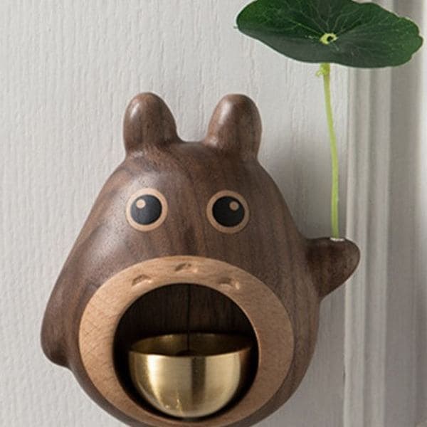 1 st Smörklockor När Öppnade Klocklåda Träig Trästil Mässing Magnetisk och Dubbelhäftande Tejp Dörrklocka Ri{ROG}