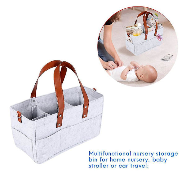 Baby Ble Caddy Organizer Holder Brusekurv Børneværelse Opbevaringsbeholder Bil Opbevaringskurv Servietter Legetøj