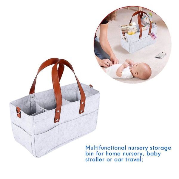 Baby Caddy Organizer Hållare Duschkorg Barnkammare Förvaringskärl Bilförvaring Korg Wipes Leksaker