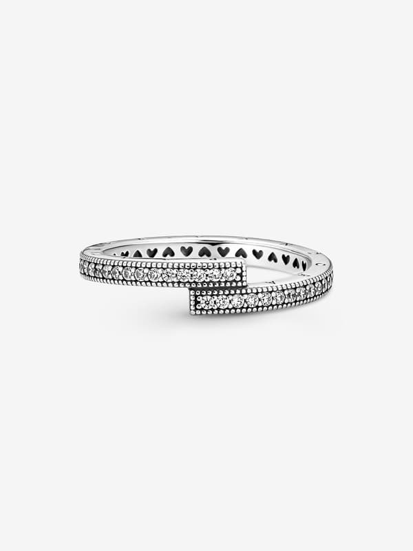 Pandora - Funklende Overlappende Ring - Sterlingsølv Circumference: 54mm