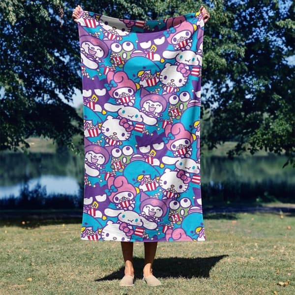 Mikrokuituinen rantapyyhe, 76,2 x 152,4 cm, Popcorn Party