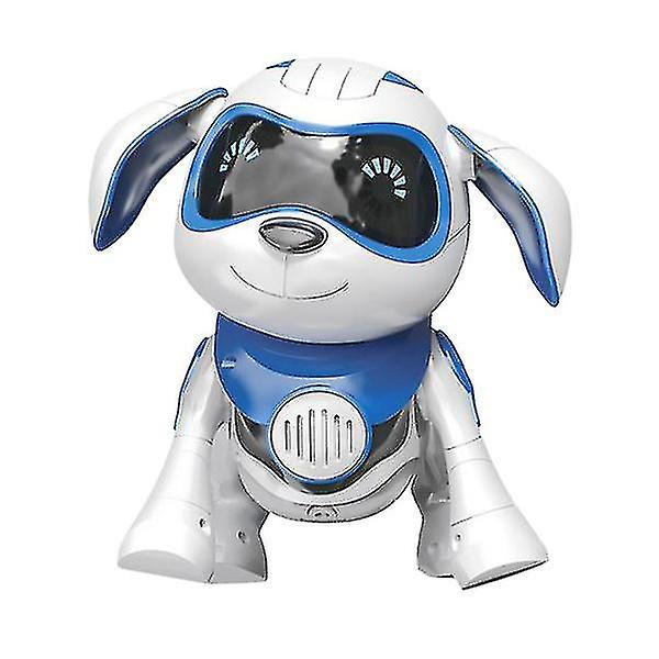 Robot Hund Elektronisk Kjæledyr Leker Trådløs Robot Valp Smart Sensor Vil Gå Blue