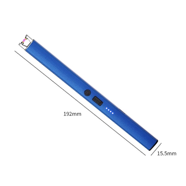 1 Set Elektrisk Tändare USB Laddningsbar Låglåga Tändare Vindtät Puls Tändare för Hem Utomhus Camping Blue