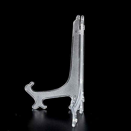 Plaststaffeli Displaystativer Plate Bilde Ramme Stativholder Klar 1Set/10 PCS (4 Tommer)