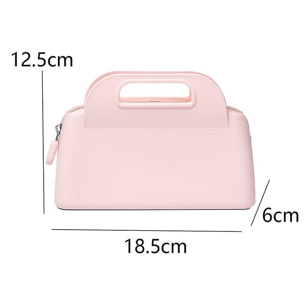 Bærbar kosmetikpung i silikone, silikone pung til mønter Pink