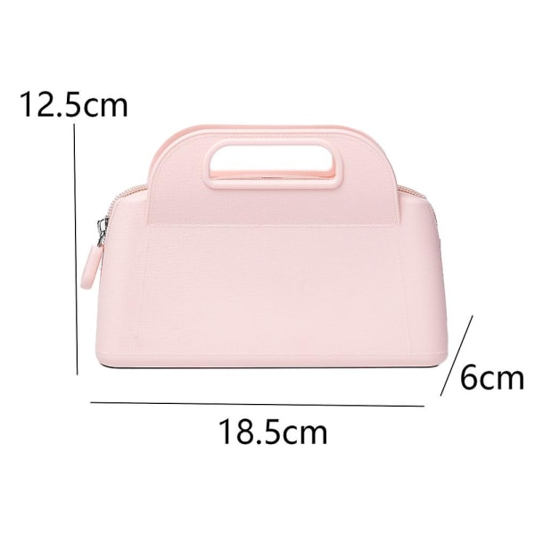 Bärbar kosmetisk väska i silikon, myntväska i silikon Pink