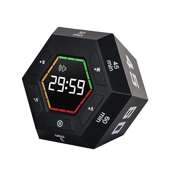 Pomodoro-timer, produktivitetstimer, 3, 5, 15, 30, 45, 60 minutters forhåndsinnstilt smart nedtellingstimer, tidsstyring