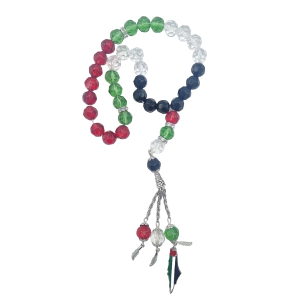 Muslimske bønnekæder Tasbih Zikr perler Palæstina flag