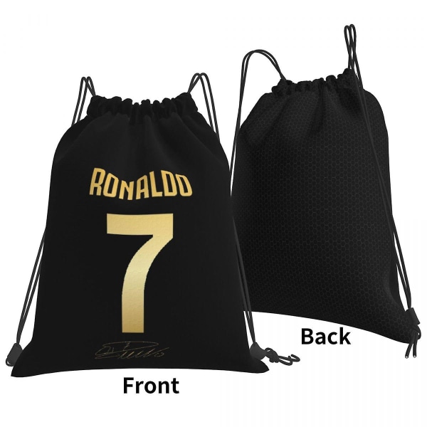 Cr7 Cristiano Ronaldo Ryggsäckar Multifunktionsväskor med dragsko Dragsko Bunt Pocket Sportväska Bokväskor för resestudenter One Size 10