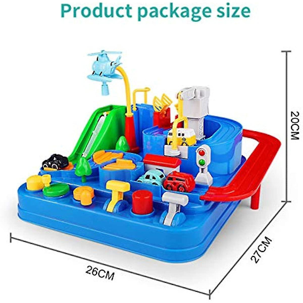Eventyr Rail Car Track Set  Race Tracks Safe Smooth Car Adventure Educational Toy  Barn Car Adventure Game Interactive Toys  Vehicle Puzzle Car