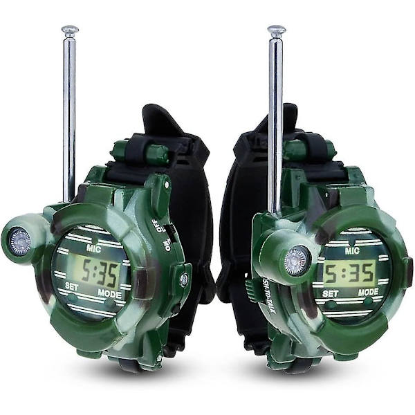 Walkie-talkie för barn, dörr 1-3 km 8 kanaler med ficklampa, Extrieur leksaker, presenter till flickor och pojkar