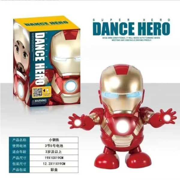 Dansende musik Avenger Iron Man Captain America Robot Led Action Figur Legetøj Gift J Iron Man