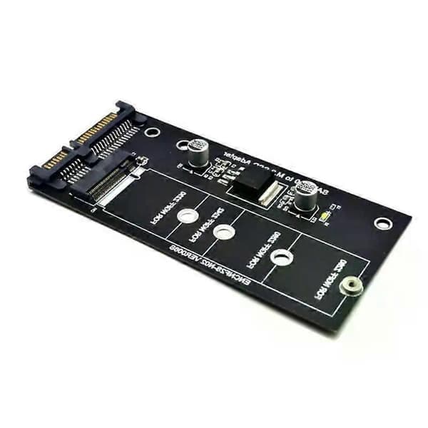 M2-SATA3-sovitinkortti tehokas SATA M2.SSD-muunninsovitinkortti NVME SSD päivitetty SATA 6 Gbps NGFF-sovitin musta 2 kpl Black 2PCS