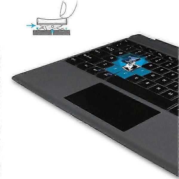 1089a Kompatibel med Microsoft Surface Pro 3 / 4 / 5 / 6 / 7 Bärbar Dator Magnetisk Adsorption Bluetooth Trådlöst Tangentbord Med Pekplatta