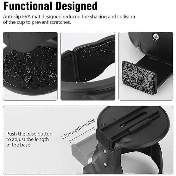 stk Bilkoppholder Bil Luftventil Koppholder Bil Drikkeholder Justerbar Ventilasjonskoppholder