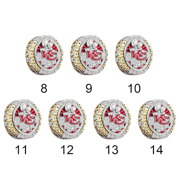 2019 - 2020 NFL Kansas City Chiefs Super Bowl Miesten Sormus Seoskoru 9