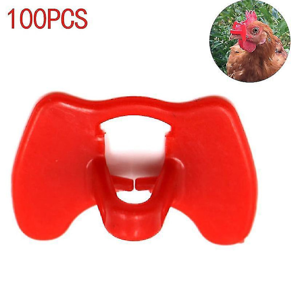 100-pack bultfria kycklingglasögon i plast, anti-peck-glasögon