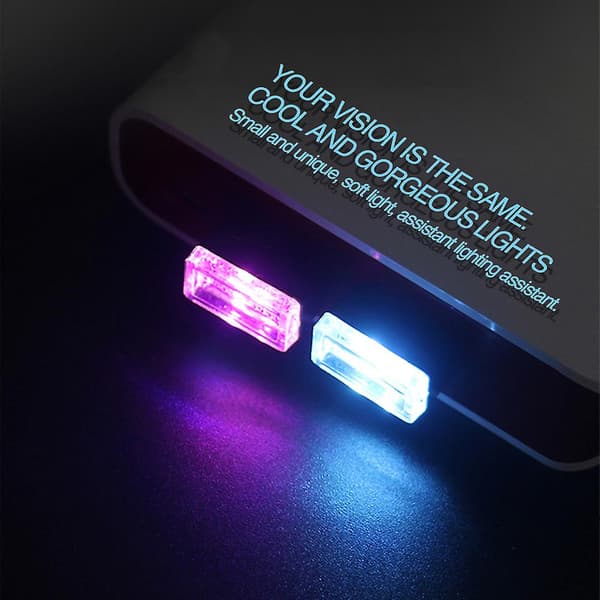 Usb bil interiør atmosfærelys Led mini nattlys, oppgradert dekorasjon Led neonlys style2