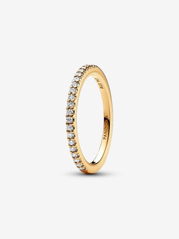 Pandora - Kimalteleva sormus - 14k kullattu Circumference: 50mm