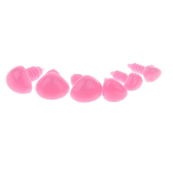 90 st plastdockor säkerhetsnäsor för DIY nallebjörn docka leksak med brickor svart as described Pink