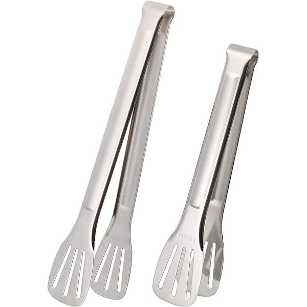 2-pack Köks Tång Set 9-tums & 11-tums, Rostfritt Stål Serveringstänger För Grillning, Matlagning, Sallad, Grilla, Servering Och Stekning